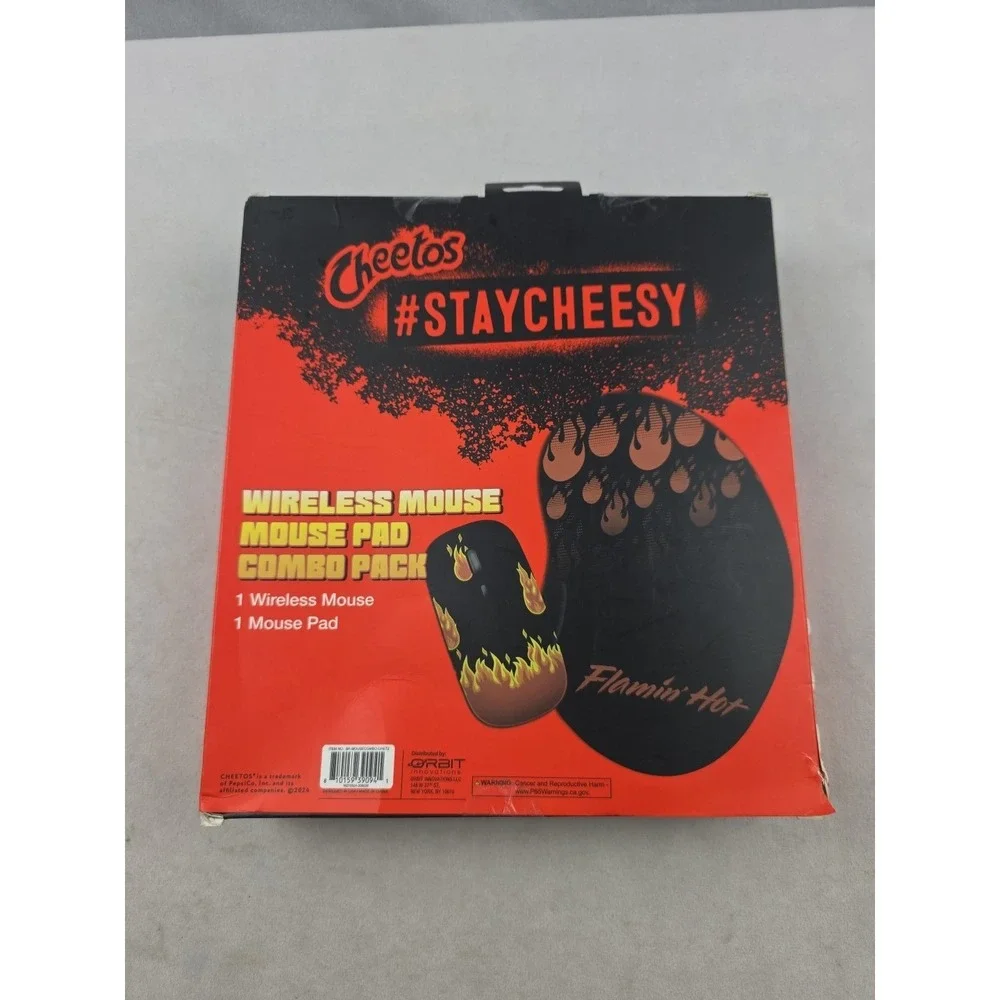 Cheetos Flamin Hot Wireless Mouse & Mouse Pad Combo Pack